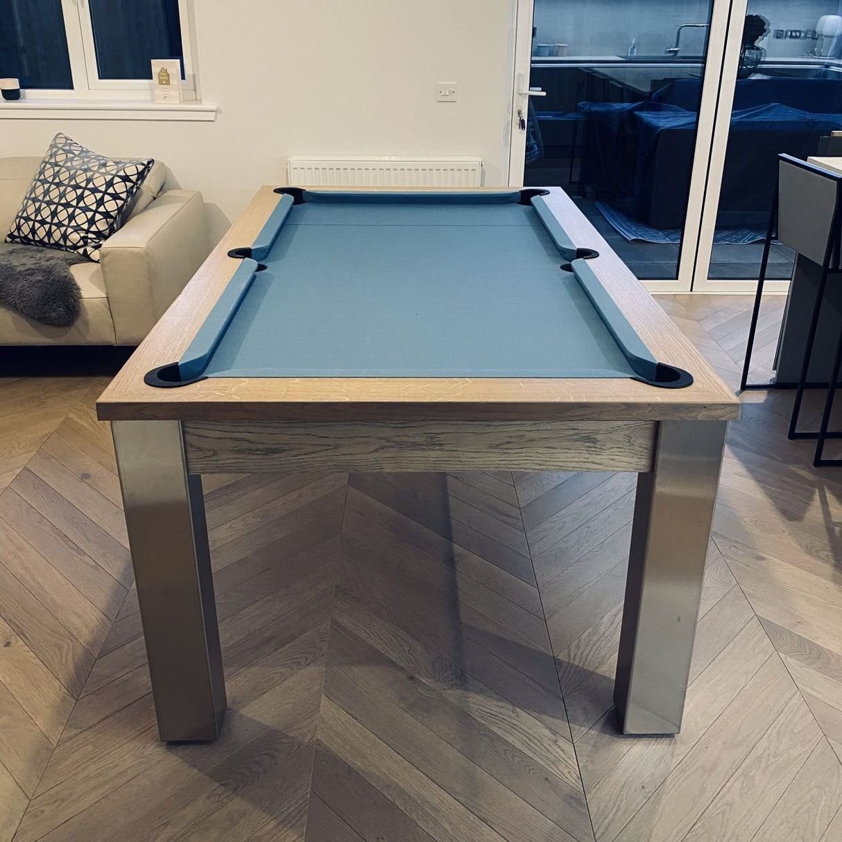 FMF | Elixir Slate Bed Pool Dining Table | Grey Oak | 6ft & 7ft Sizes