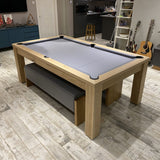 FMF | Elixir Slate Bed Pool Dining Table | Natural Oak | 6ft & 7ft Sizes