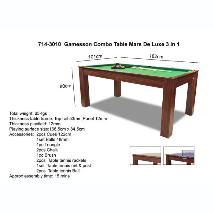 Gamesson Mars Combo 6 Foot Multi Games Table