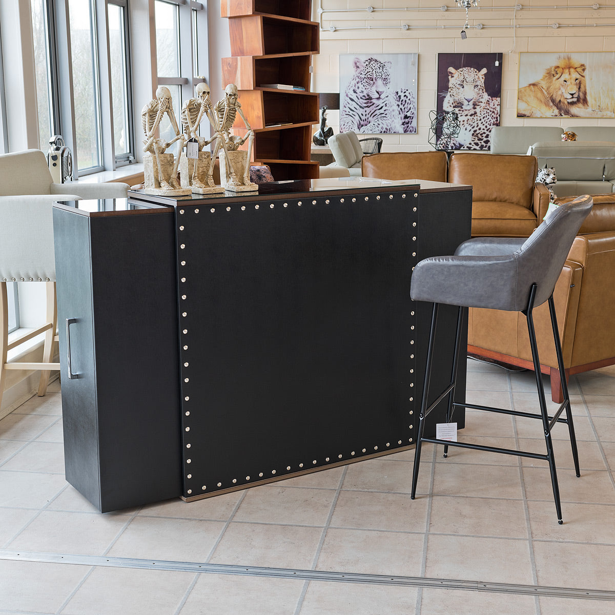 Febland Alabama Extending Black Breakfast Bar FW1175BK