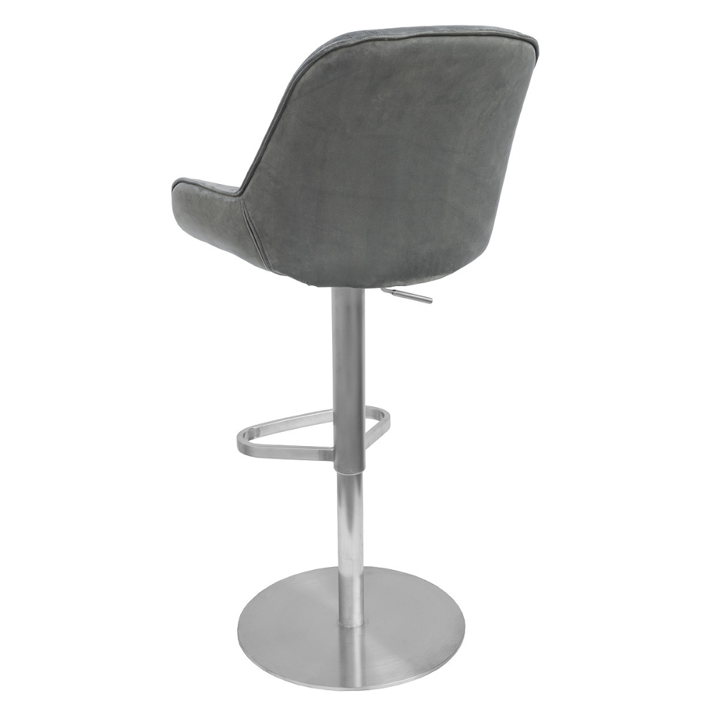 Febland Sophia Grey Bar Stool Adjustable Fabric FW1181